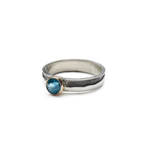 Green Mountain Silhouette Ring with Montana Sapphire