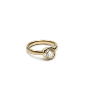 Ready to ship Simple Bezel Set Ring in Gold