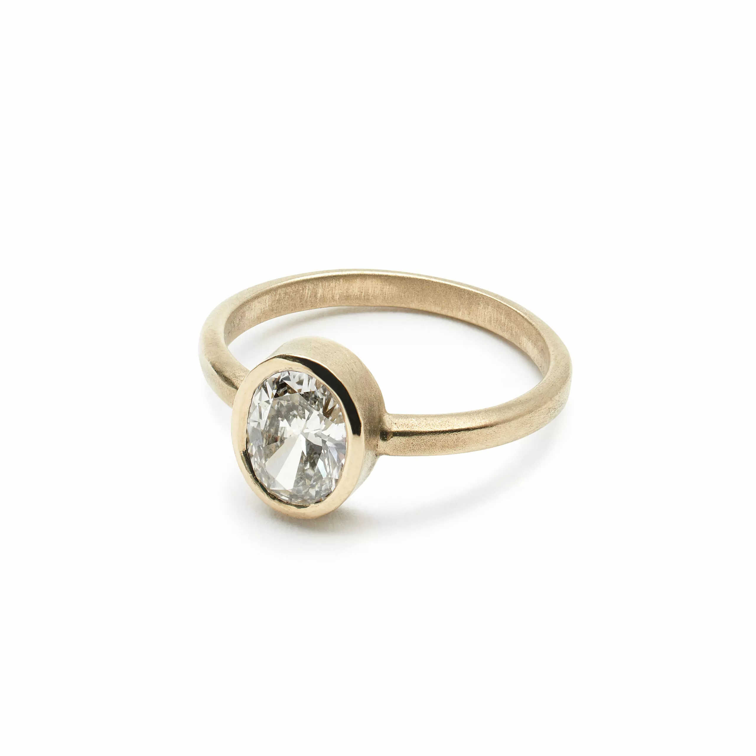 Three Sided Pave Diamond Engagement Ring 001-100-00090 | Joe Escobar  Diamonds | Campbell, CA
