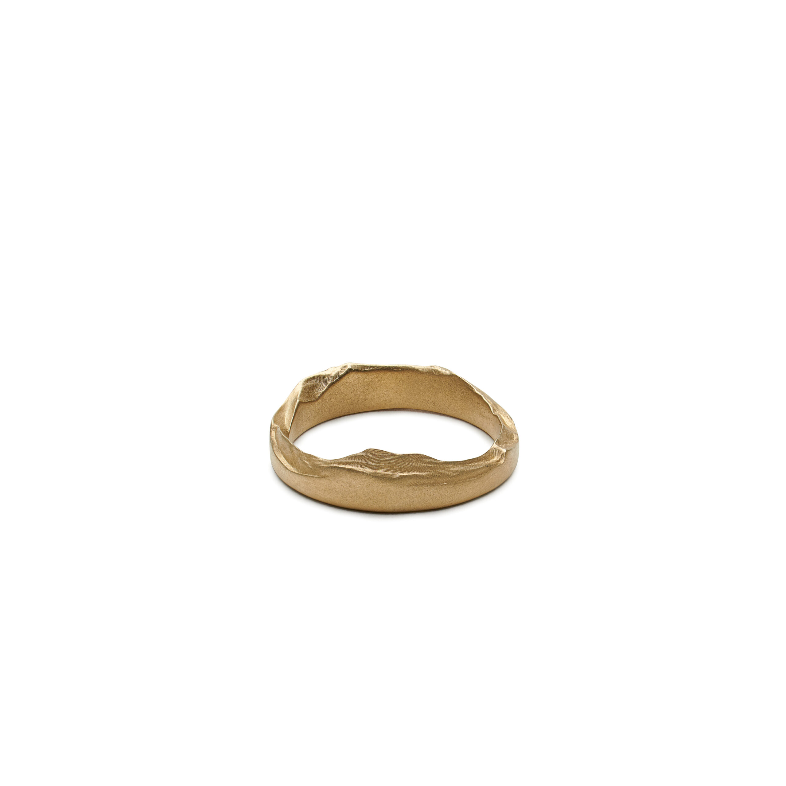 Gold ring with mountains