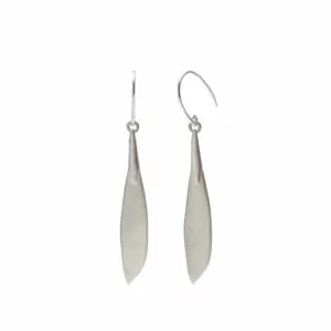 Silver earrings of ash tree seed pod