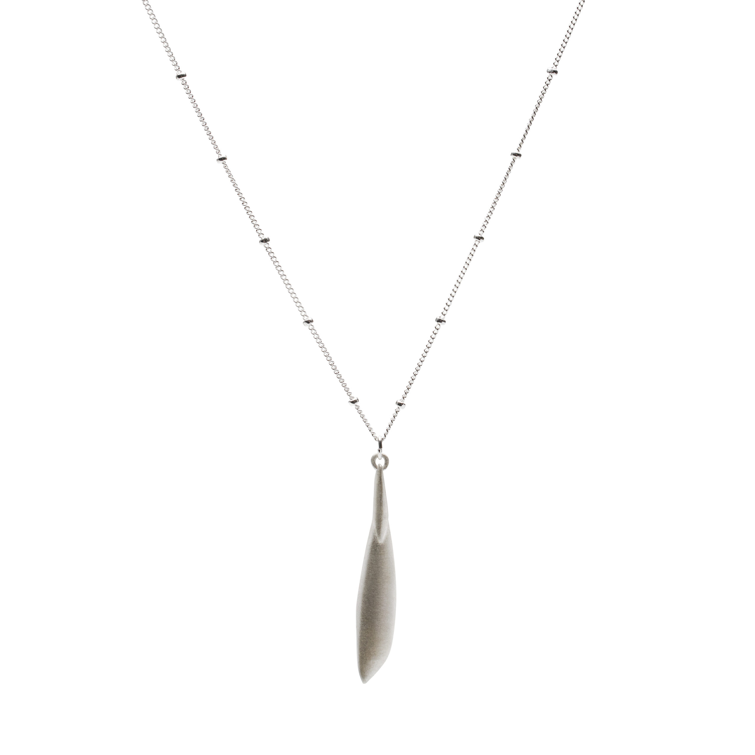 Silver ash tree seed pod necklace
