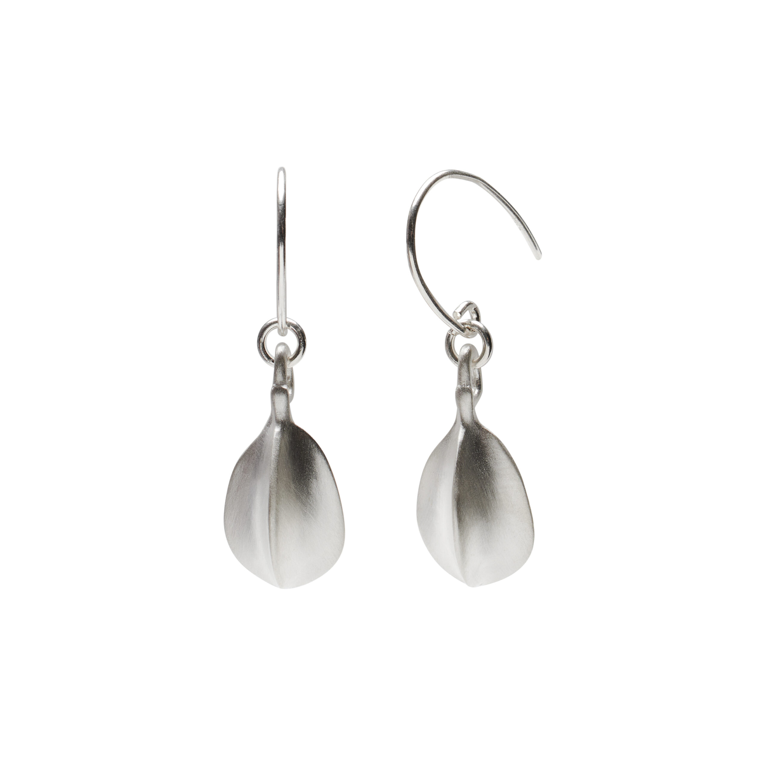 Silver beech nut earrings