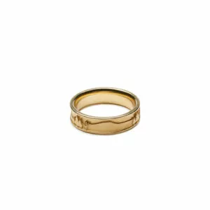 Gold mountains and trees ring