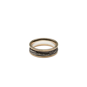 Green Mountain Ring Dual Metal - Sterling and Yellow Gold