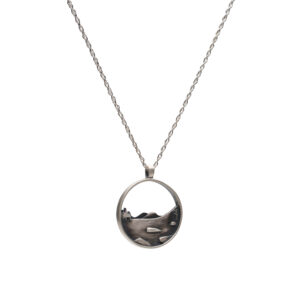 Pendant depicting Jordan Pond and the Bubbles mountains in Acadia National Park