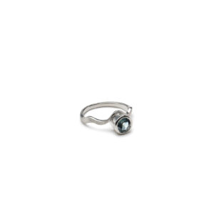 River ring with Montana Sapphire