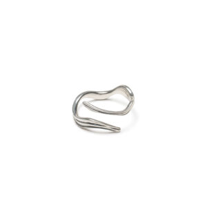 The Riverbend Ring features an adjustable, abstract design inspired by flowing rivers.