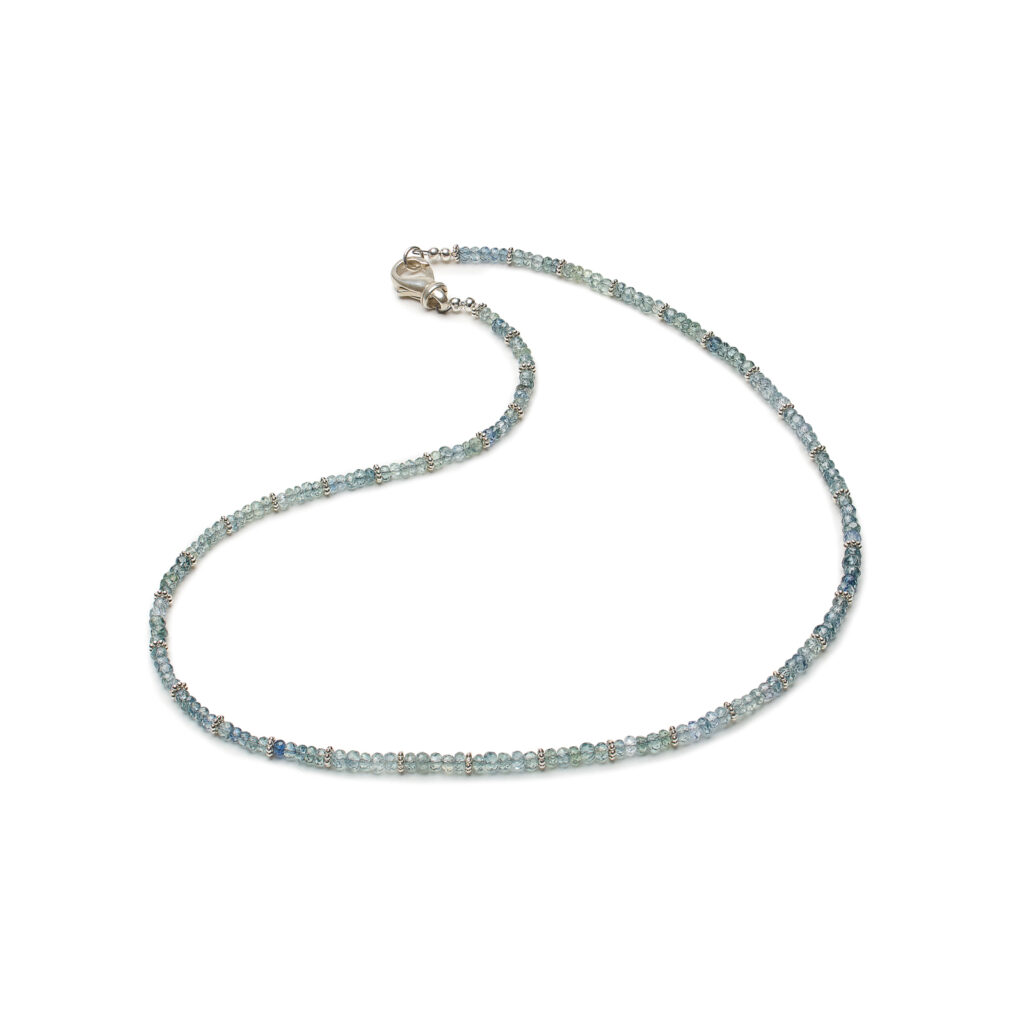 Beaded Montana sapphire necklace