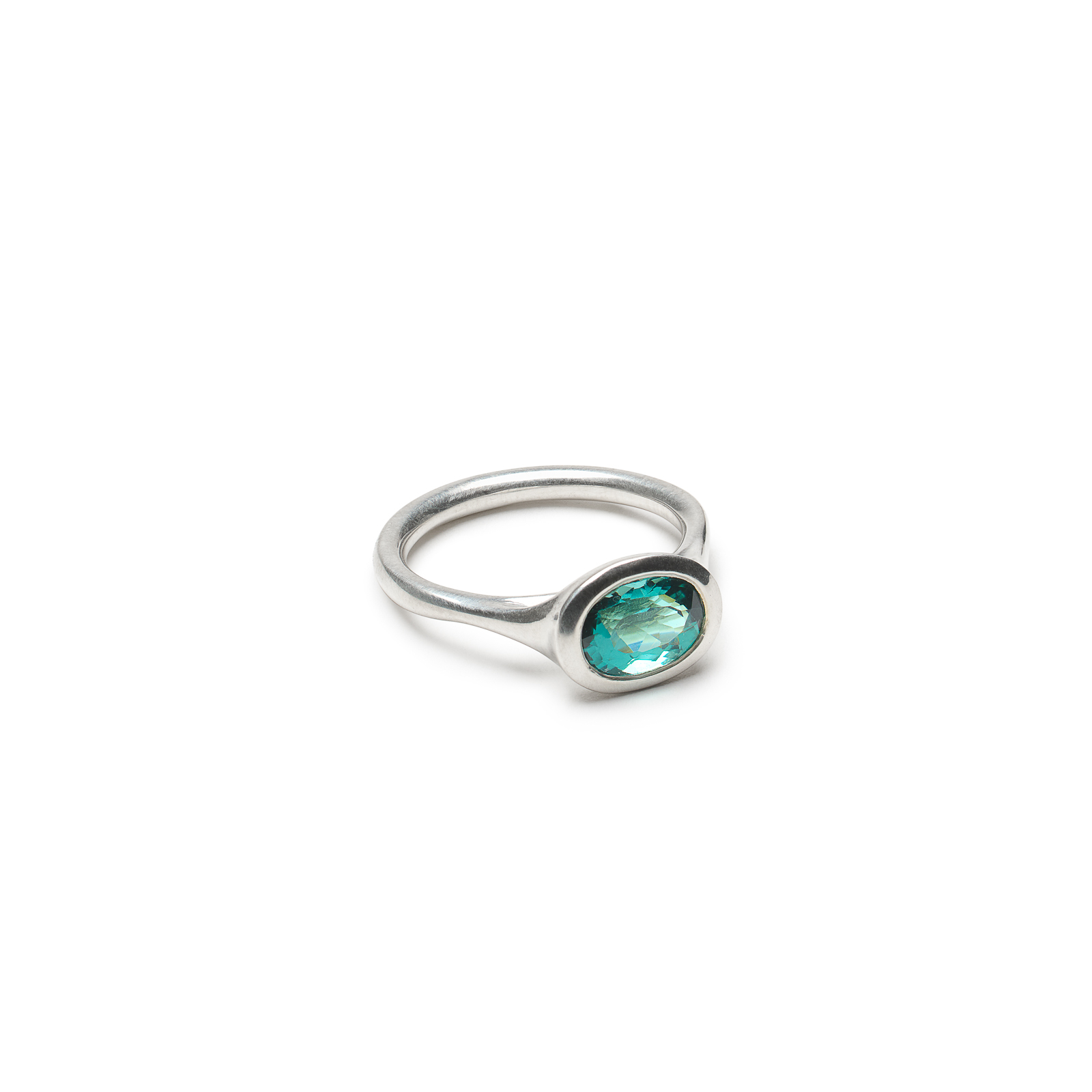 One of a kind indicolite tournaline ring